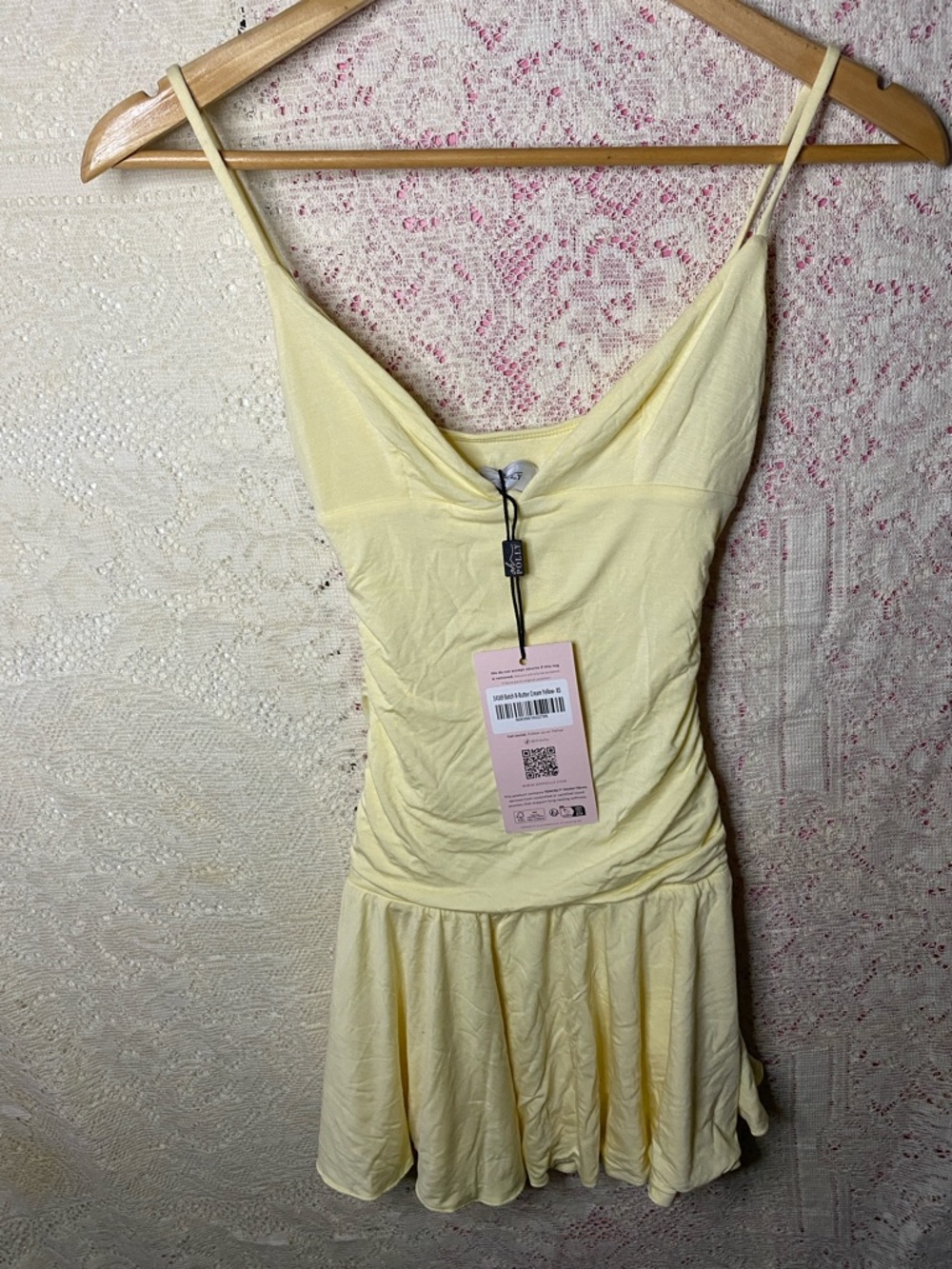 Kelbie
Modal Ruched A-Line Mini Dress in Buttercream Yellow - Picture 2 of 10